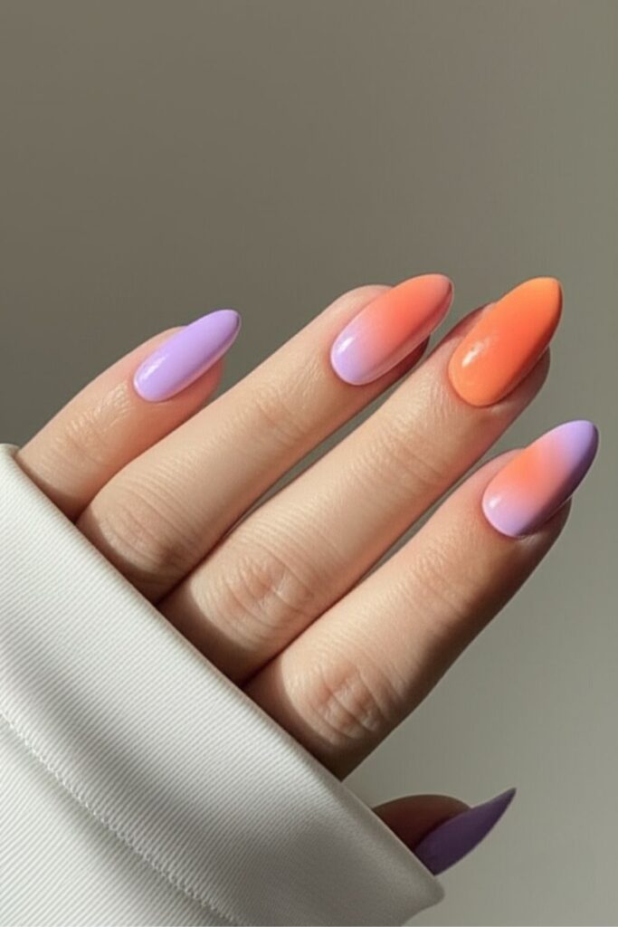 Sunset Gradient Nail Tips