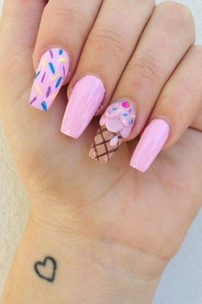 Ice Cream Cone Nails