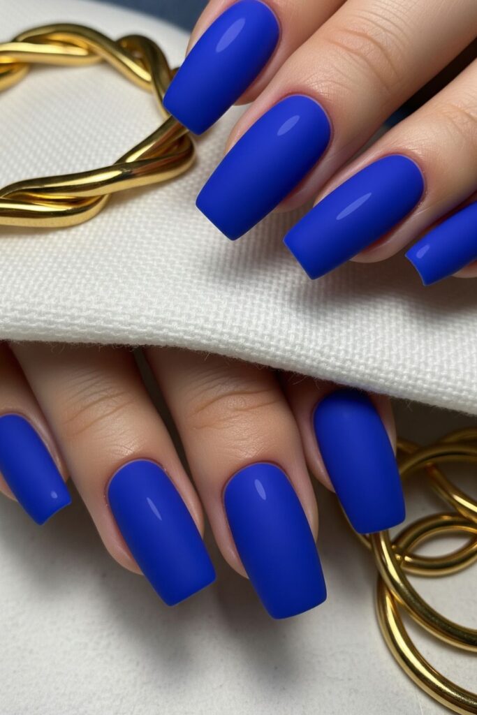 Cobalt Blue Nails