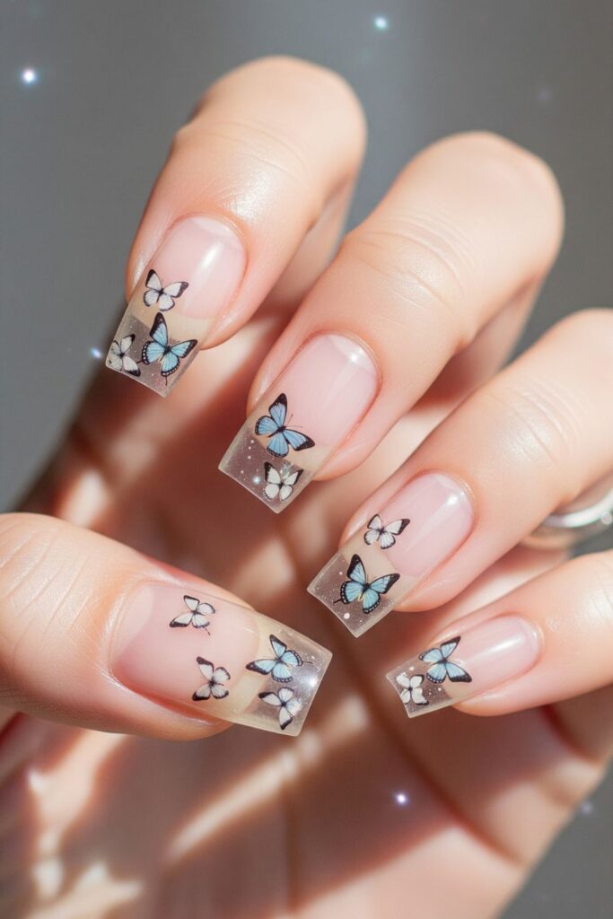 Butterfly Tips Nails