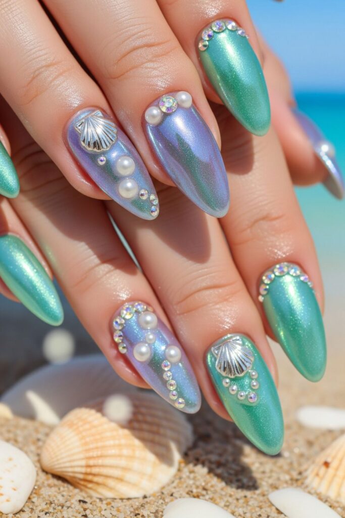 Mermaidcore Nails