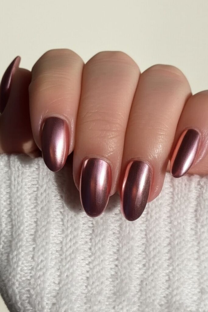 Pink Chrome Nails