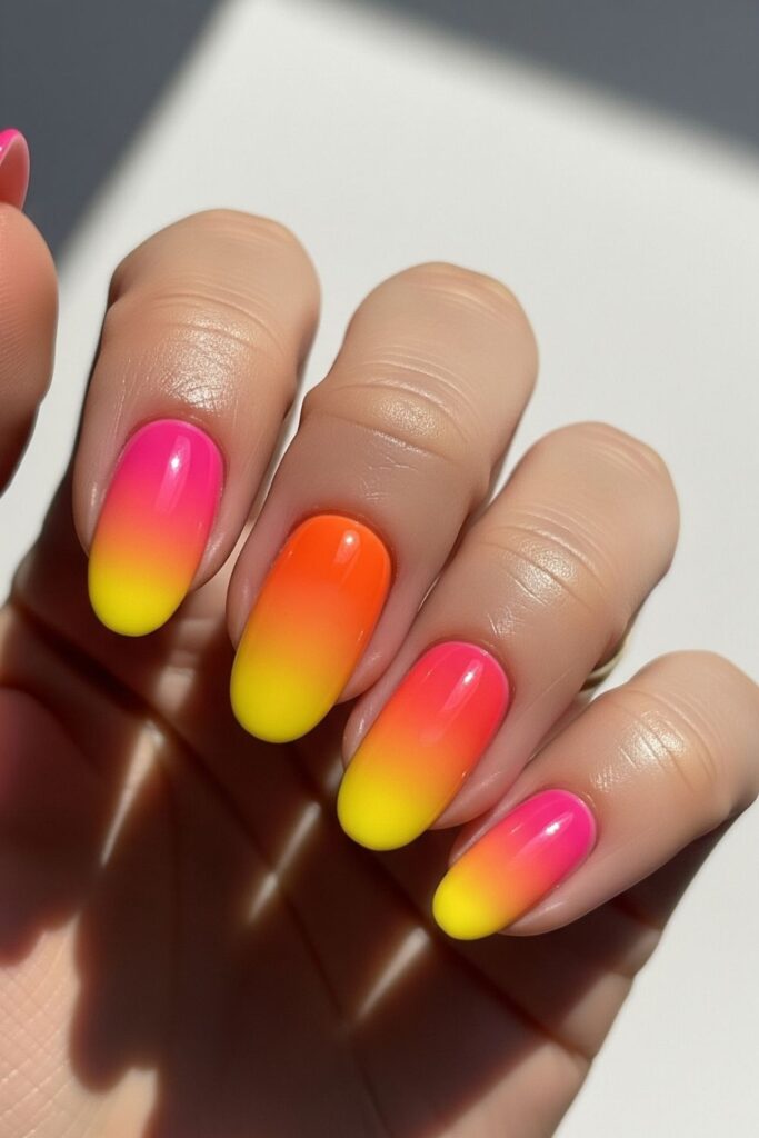 Sunset Ombre Nails