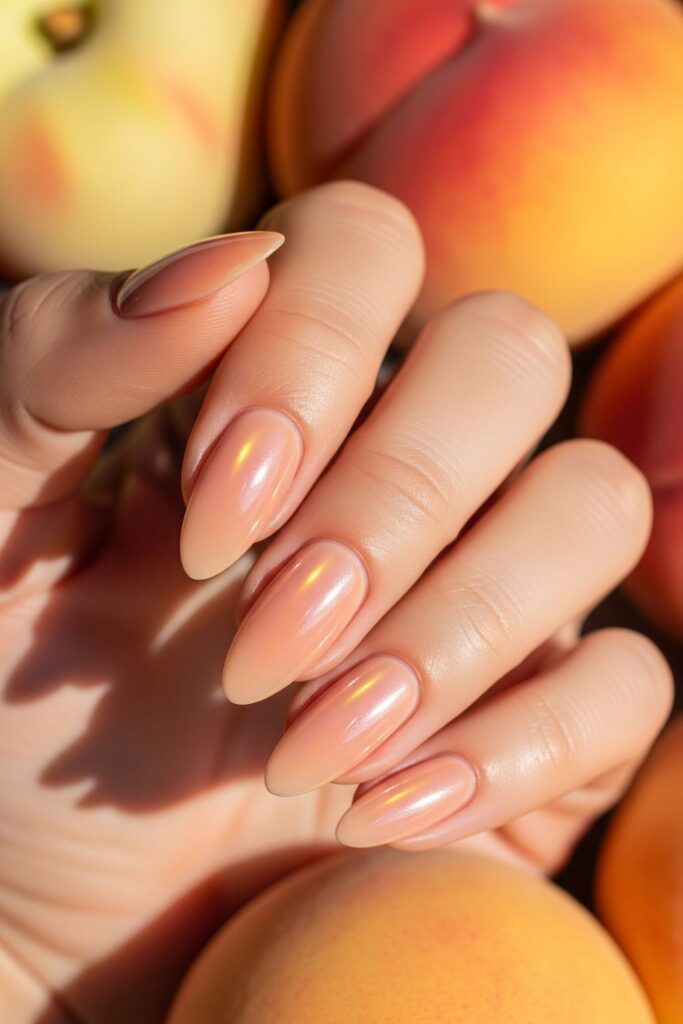 Glazed Peach Nails