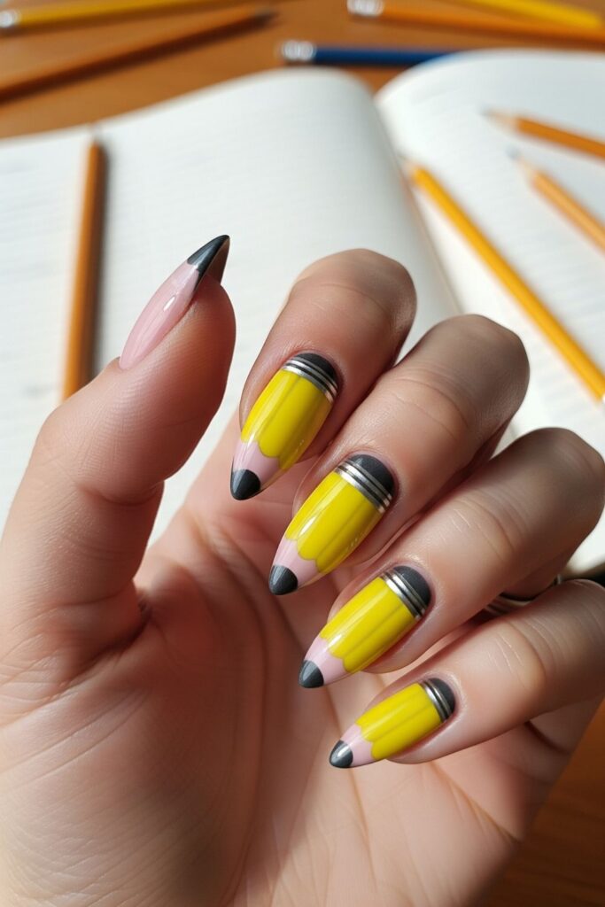 Pencil Tips Nails
