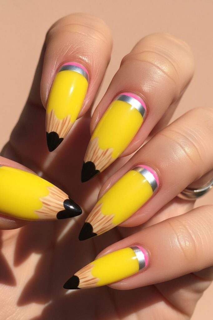 Pencil Tip Nails