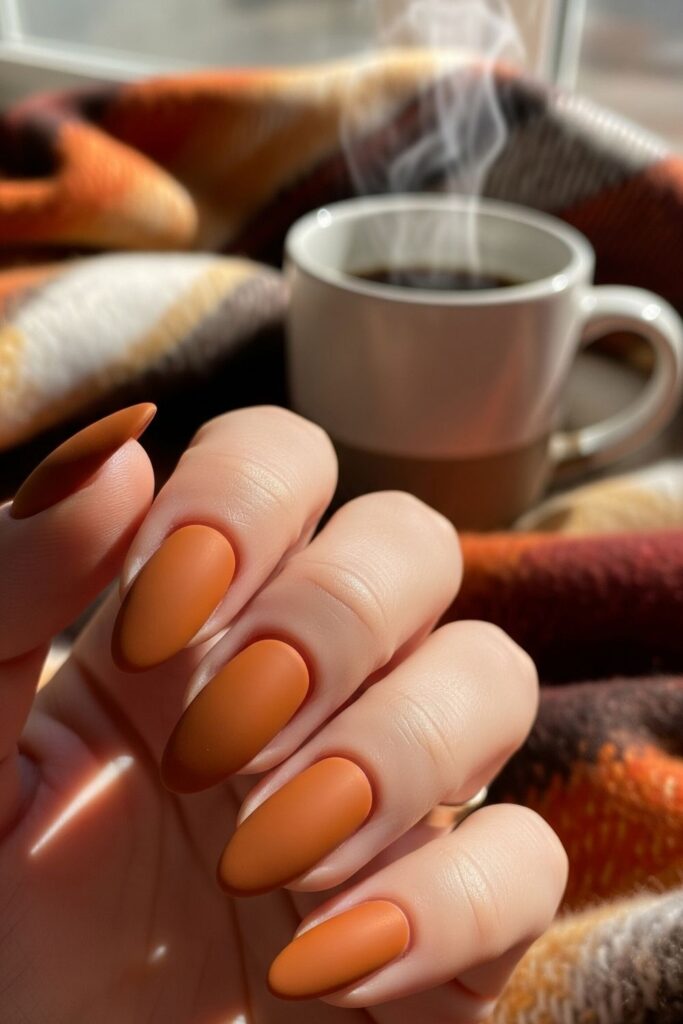 Cinnamon Matte Chic Nails