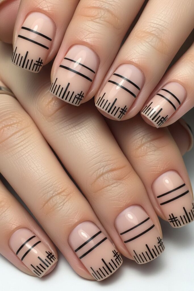 Ruler Stripe Nails