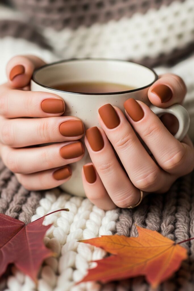 Cinnamon Dust Matte Nails