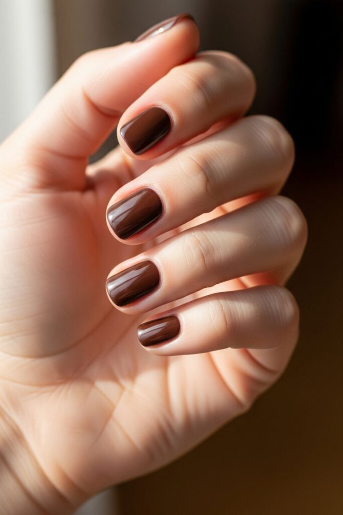 Chocolate Glaze Nails