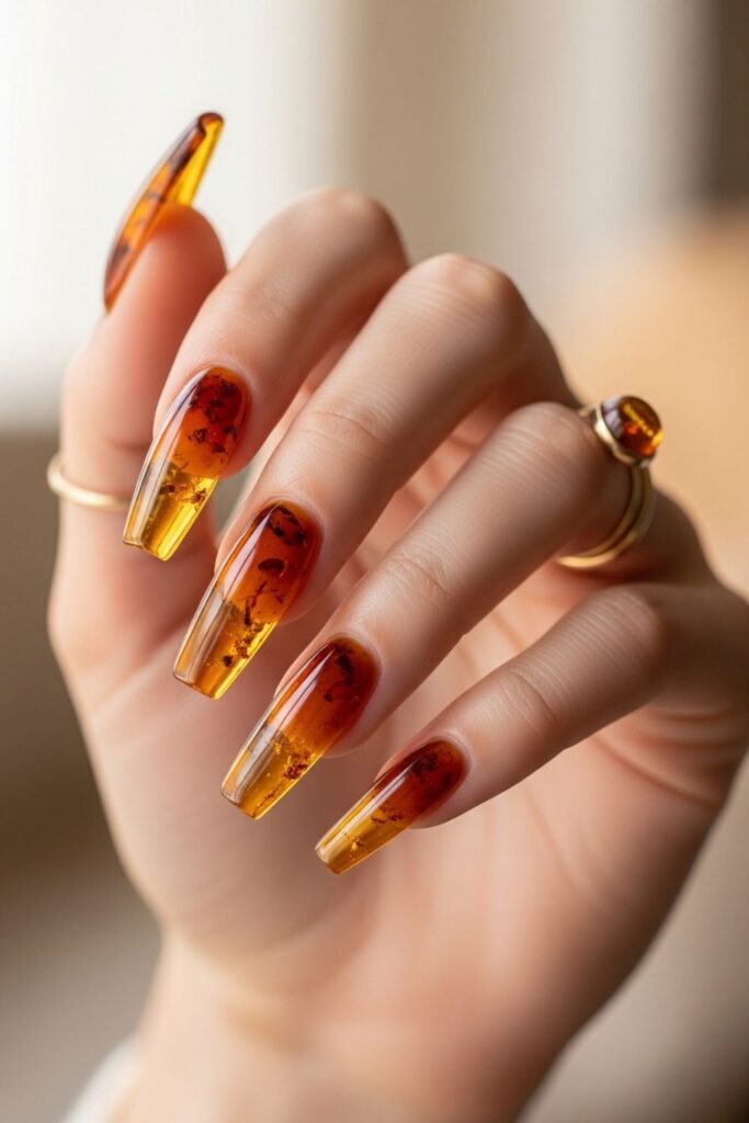 Amber Glass Nails