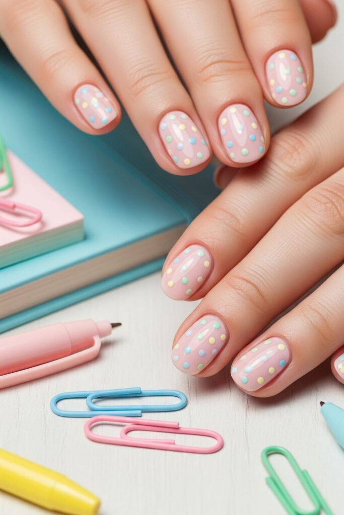 Polka Dot Party Nails