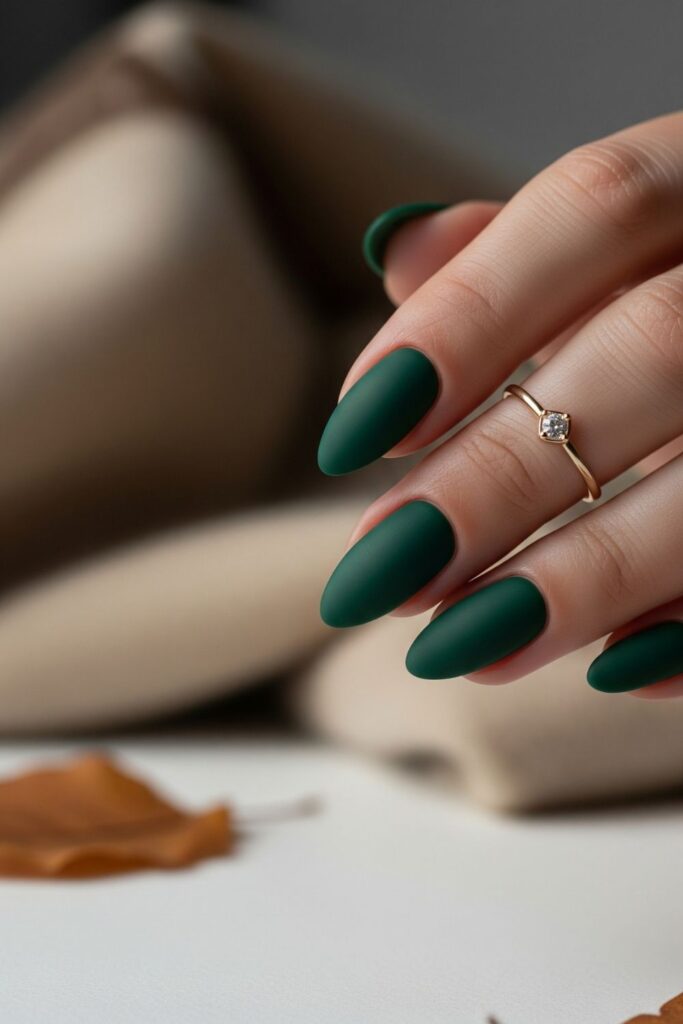 Forest Green Luxe Nails