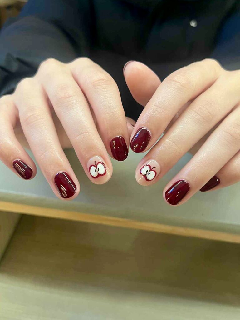 Apple Accent Nails