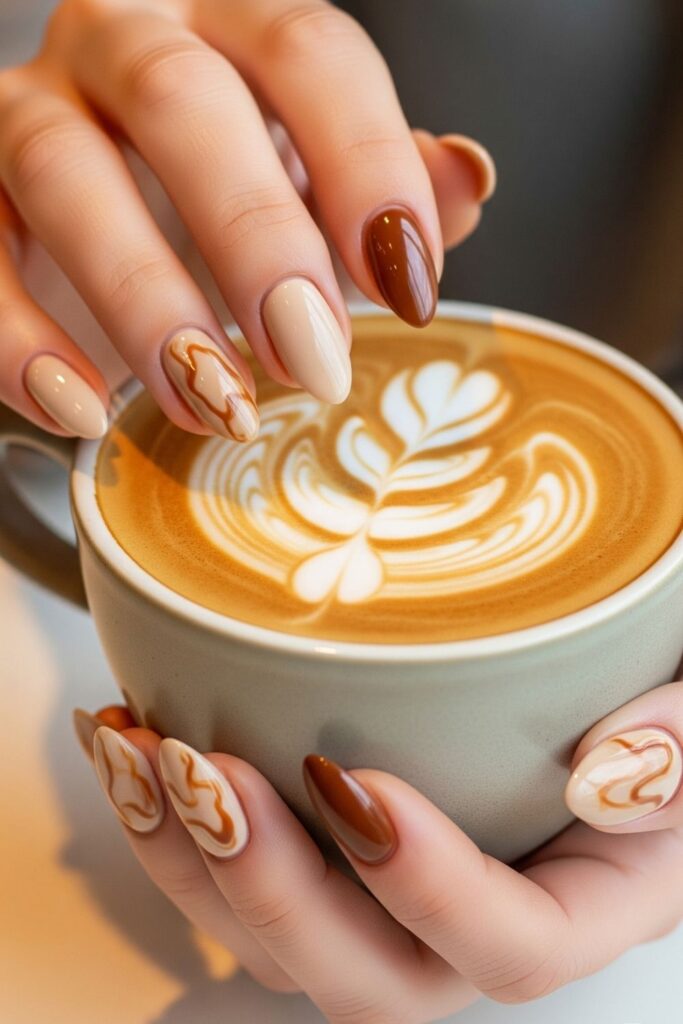 Caramel Latte Nails