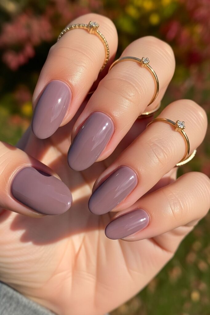 Smoky Amethyst Oval Nails