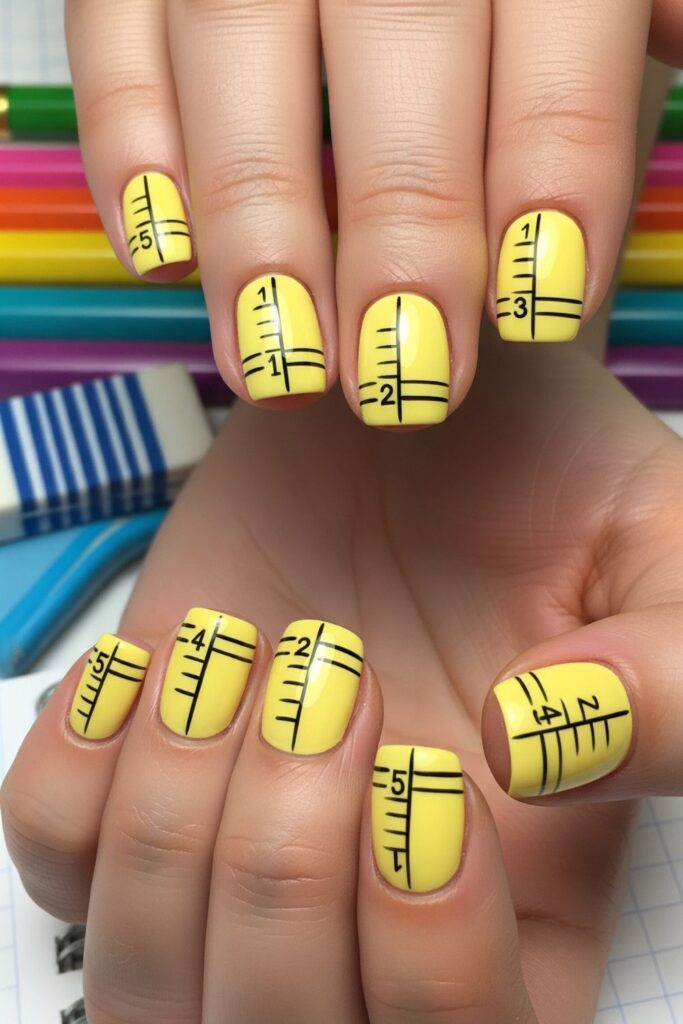 Ruler Stripe Nails