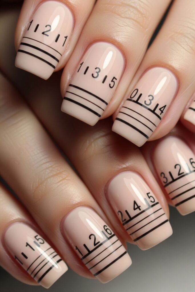 Ruler Stripe Nails