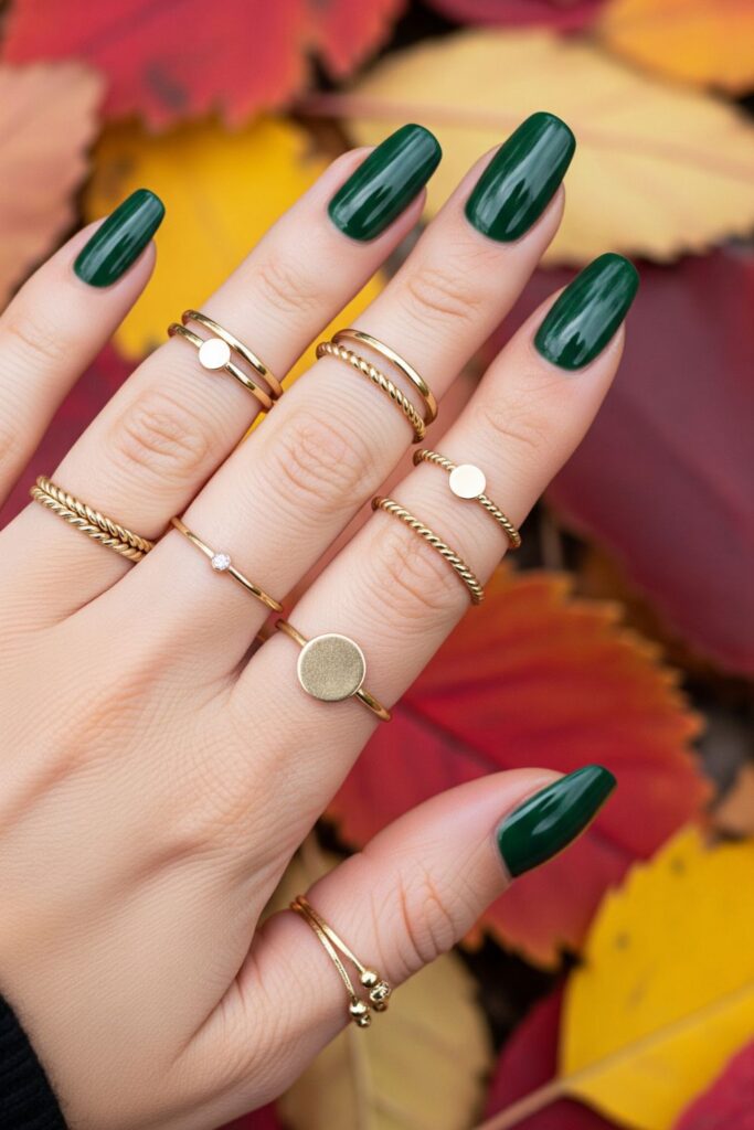 Forest Green Nails