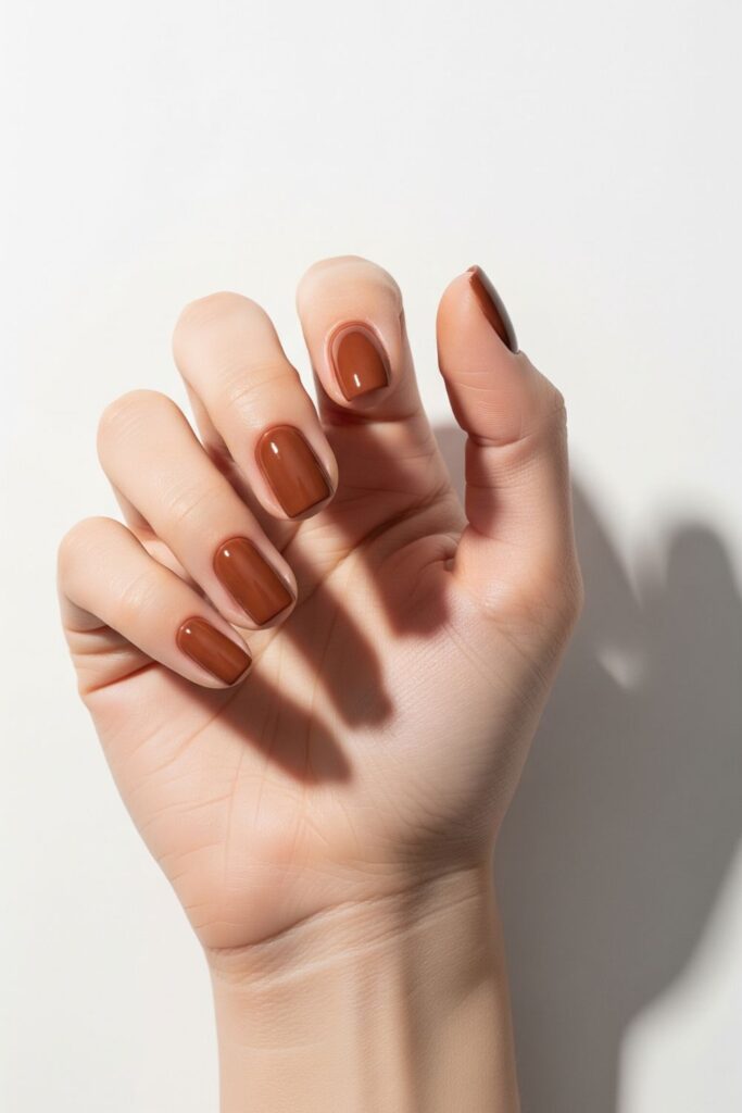 Cinnamon Brown Nails