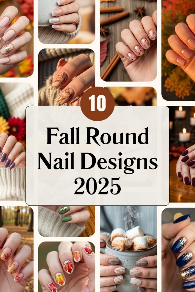 Fall Round Nail Designs