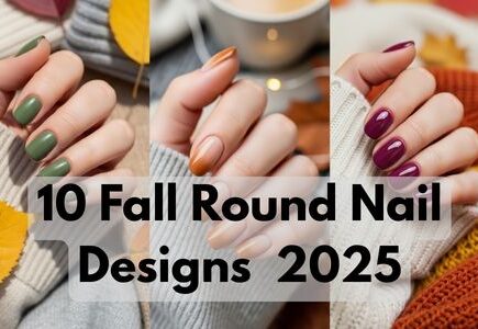 Fall Round Nail Designs