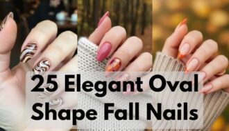 Oval Shaped Fall Nails