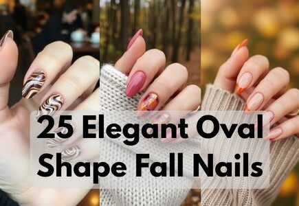 Oval Shaped Fall Nails