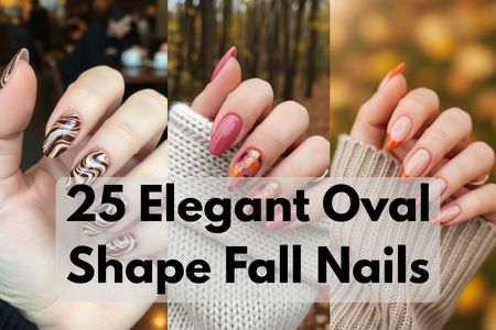 Oval Shaped Fall Nails
