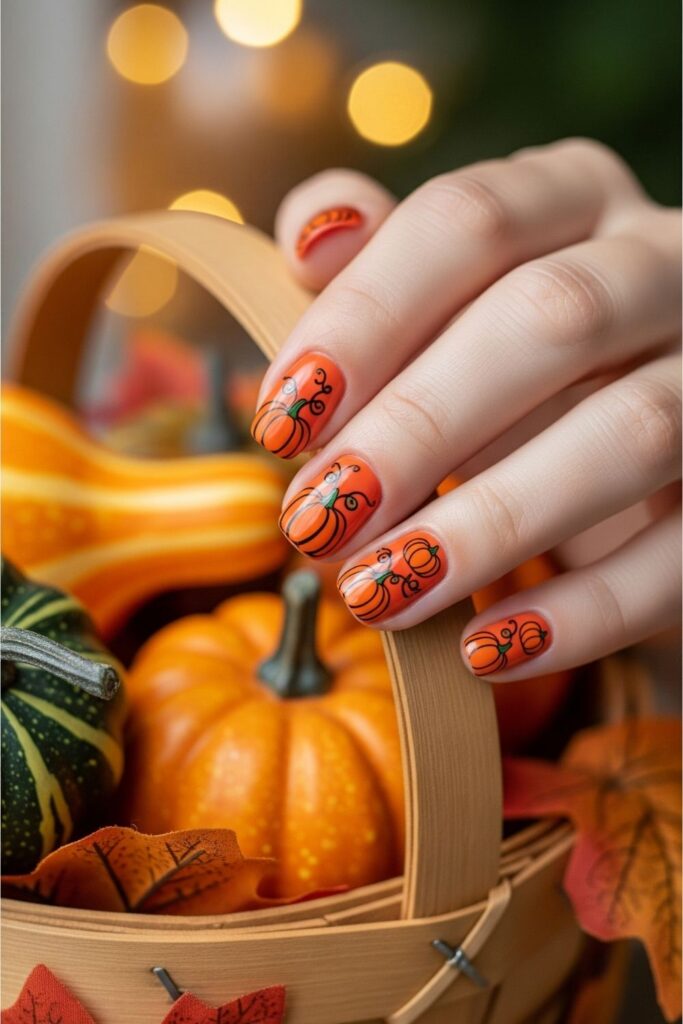 Pumpkin Patch Nails
