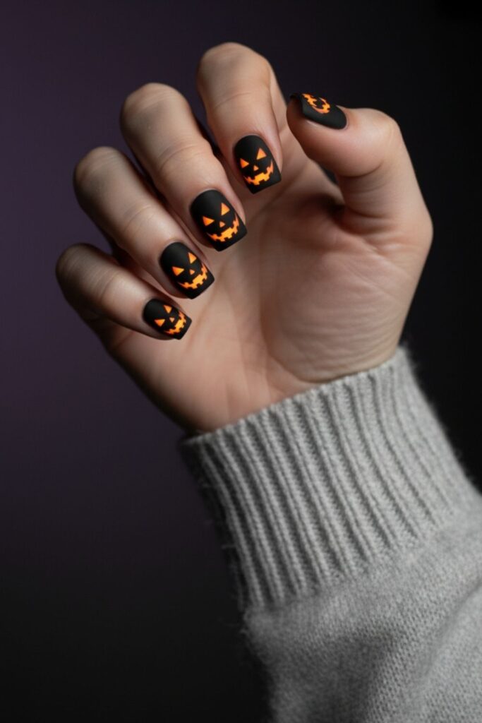 Jack-O’-Lantern Faces Nails