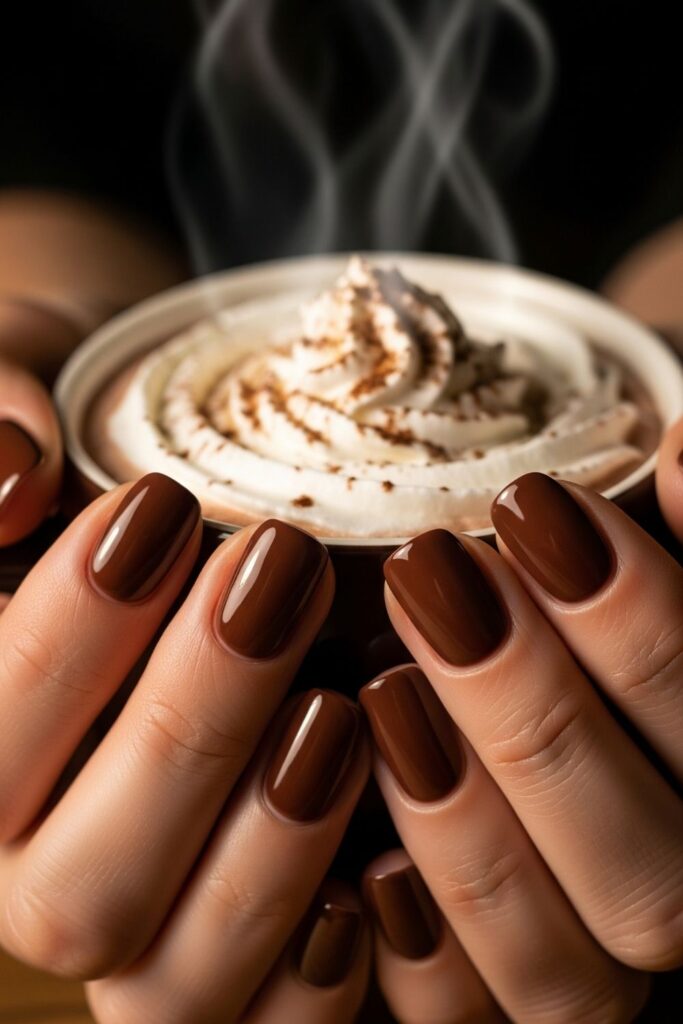 Chocolate Glaze Nails