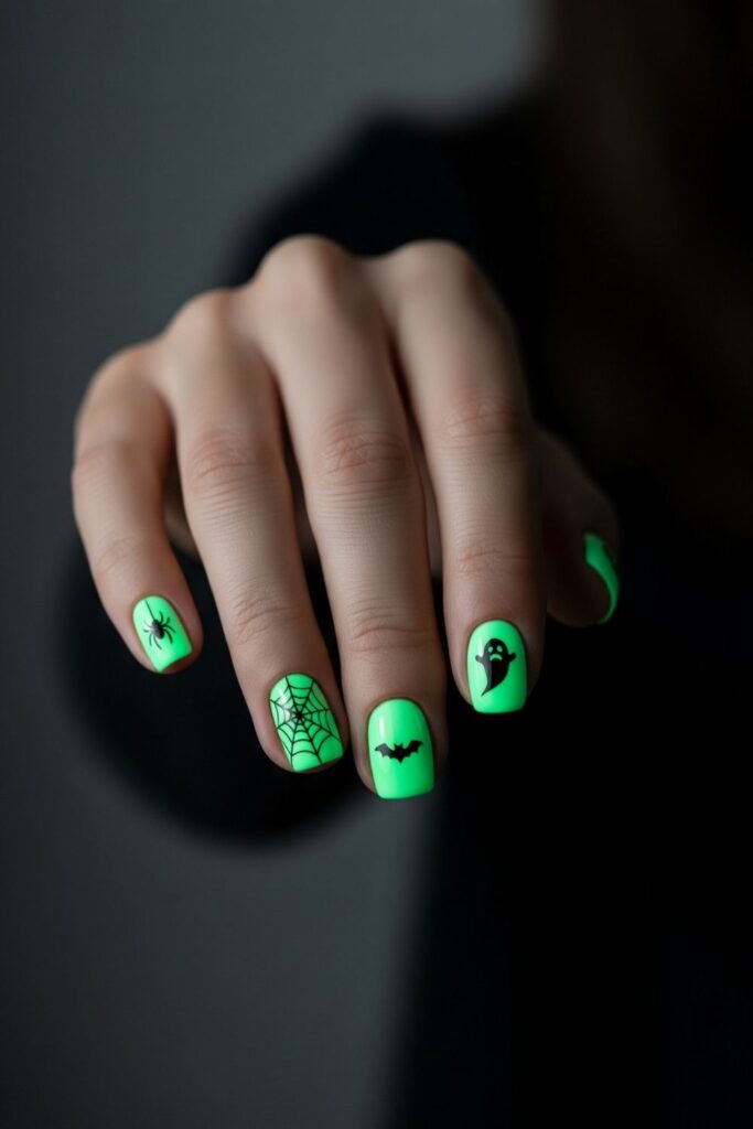 Glow-in-the-Dark Nails