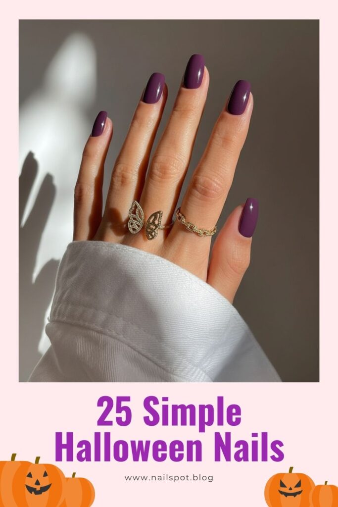 Simple Halloween Nails