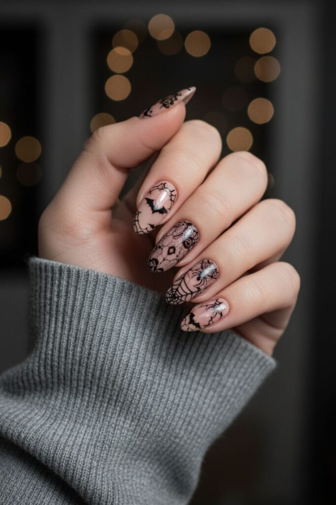Gothic Lace Nails