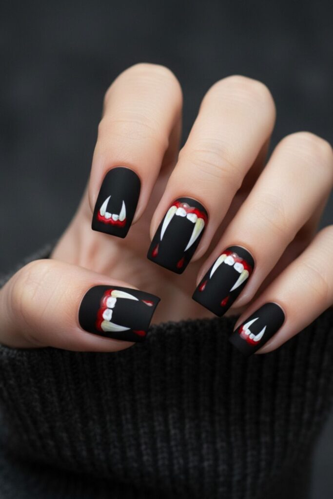 Vampire Fangs Nails