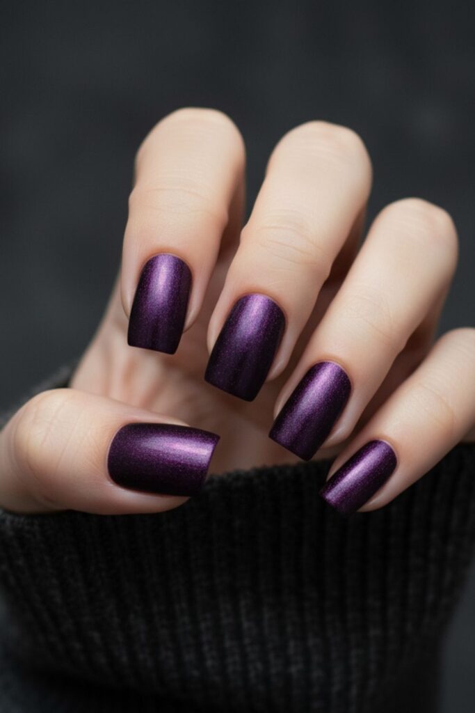 Midnight Purple Nails