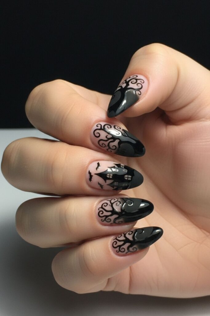 Haunted House Nails