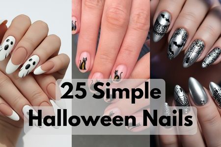 Simple Halloween Nails