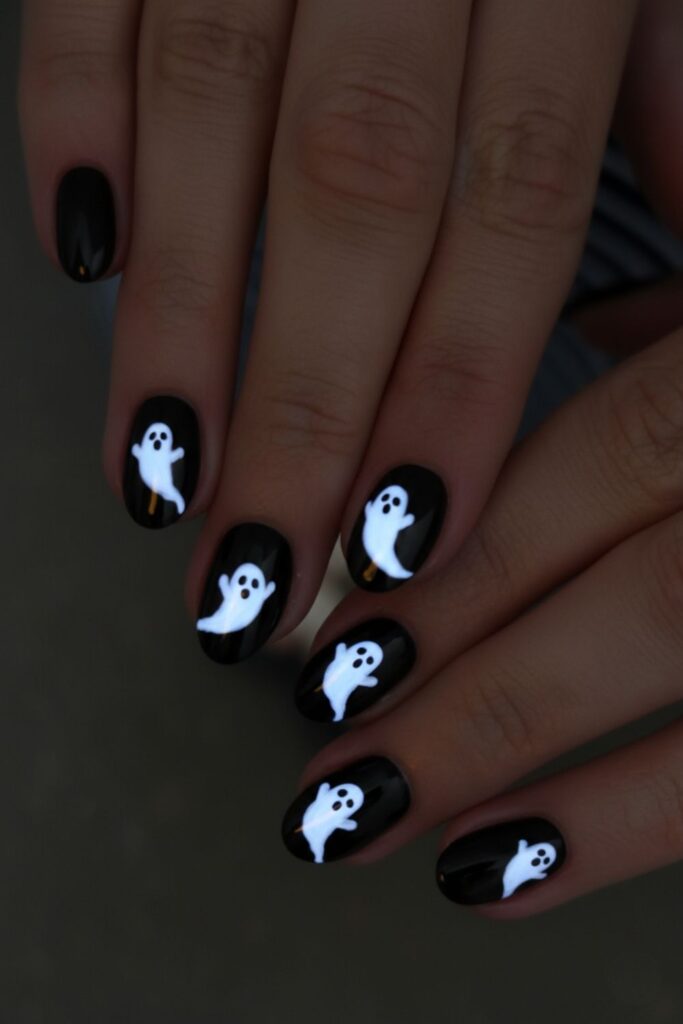 Ghostly Glow Nails