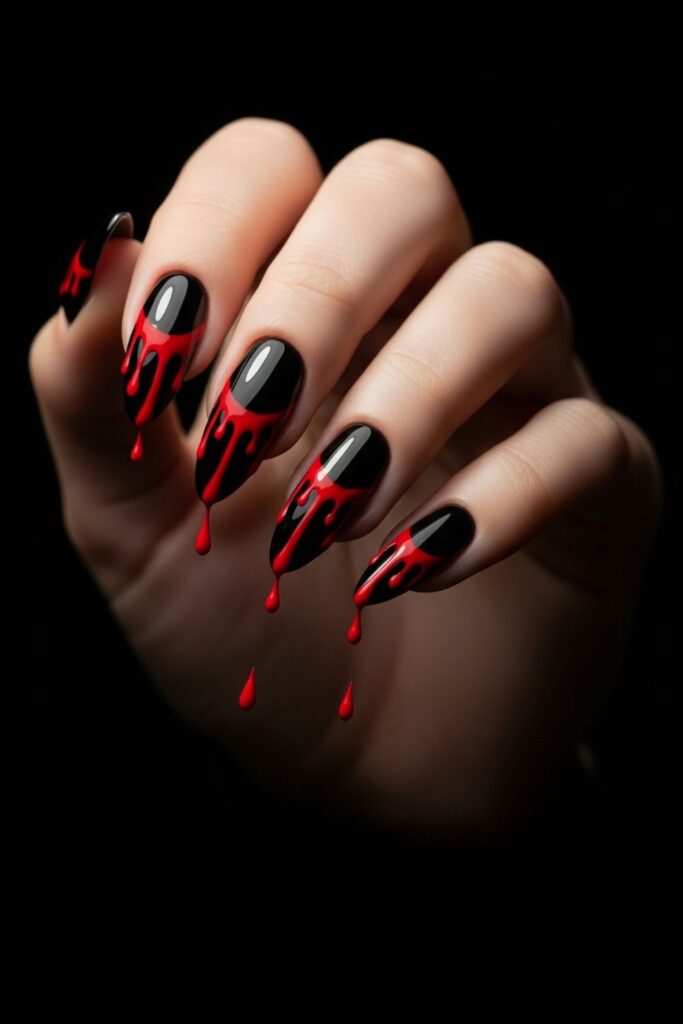 Bloody Drip Nails