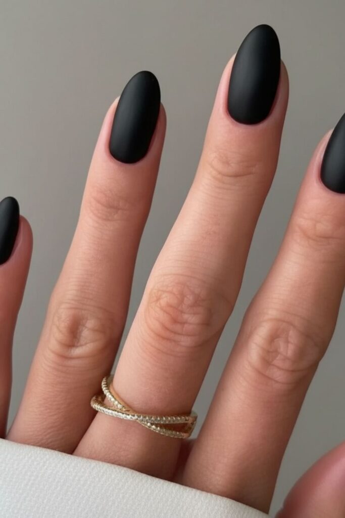 Matte Black Nails