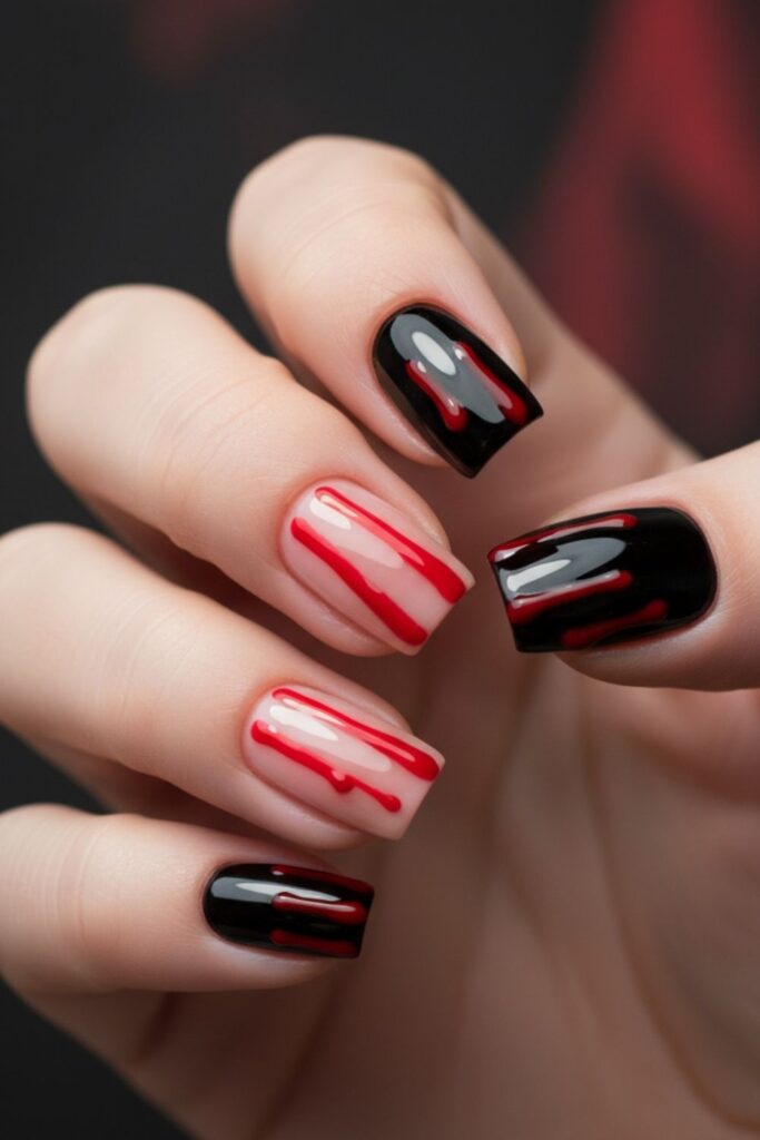 Bloody Drip Nails