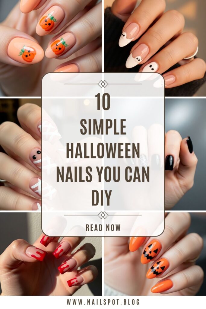 Simple Halloween nails