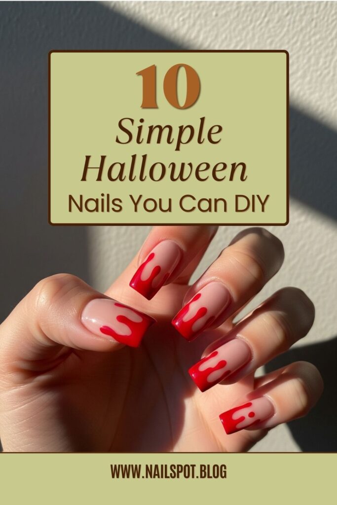 Simple Halloween nails