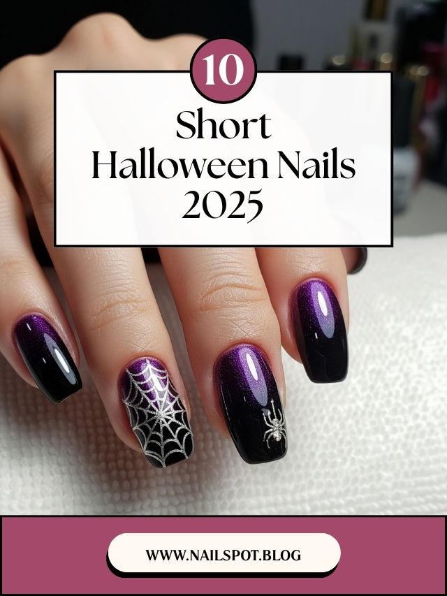Cute & Easy Short Halloween Nails for Spooky Season