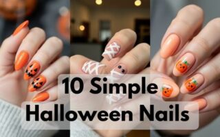 Simple Halloween nails
