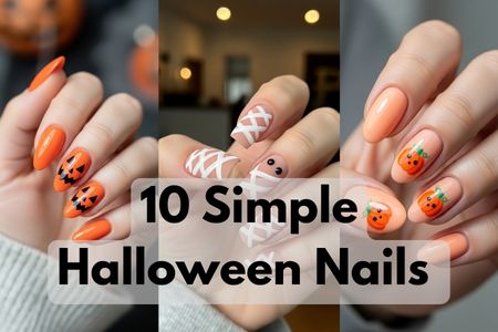 Simple Halloween nails