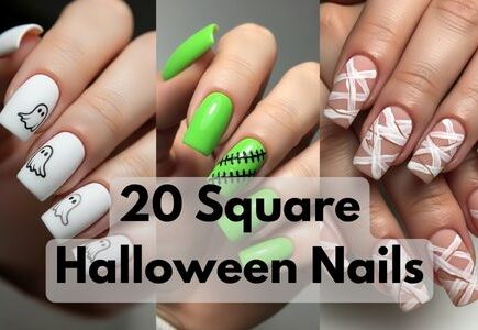 Halloween nails square