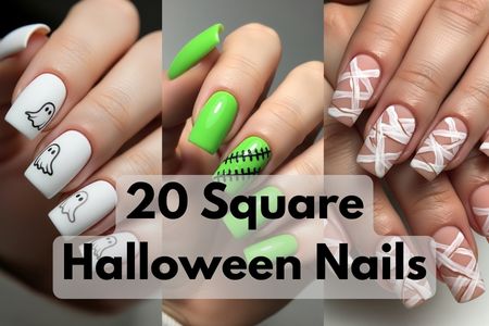 Halloween nails square